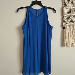 by & by Blue Halter Dress